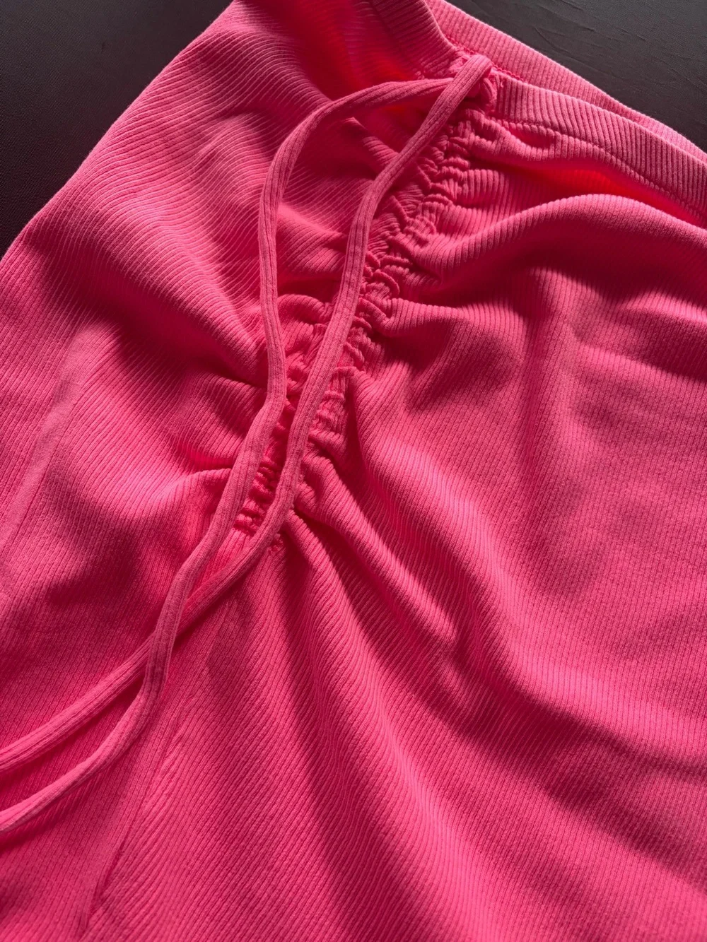 aerie Bright Pink Swim Skirt with Side Drawstring
